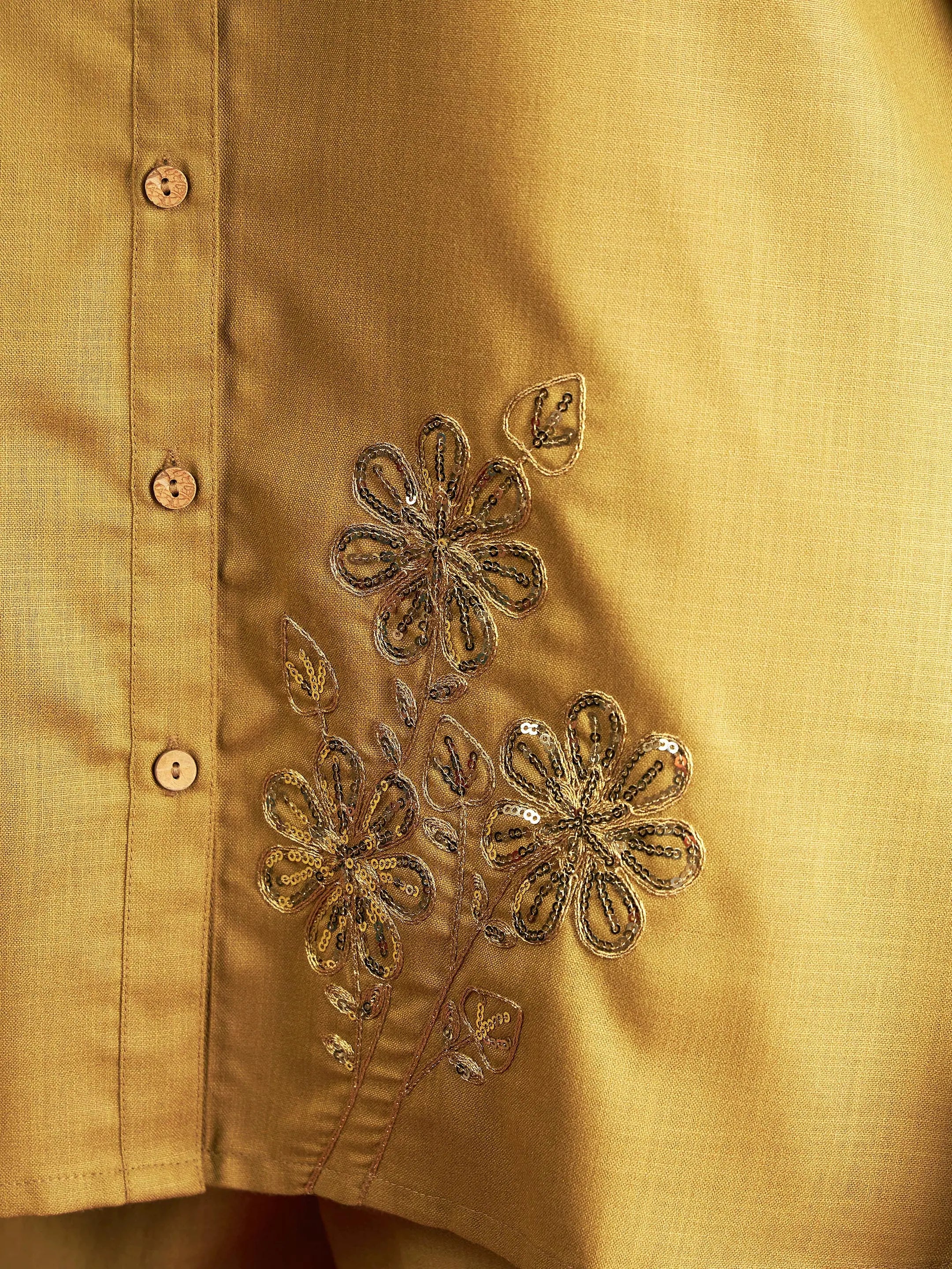 Yellow Embroidered Shirt With Pants | Festive Lehenga Choli