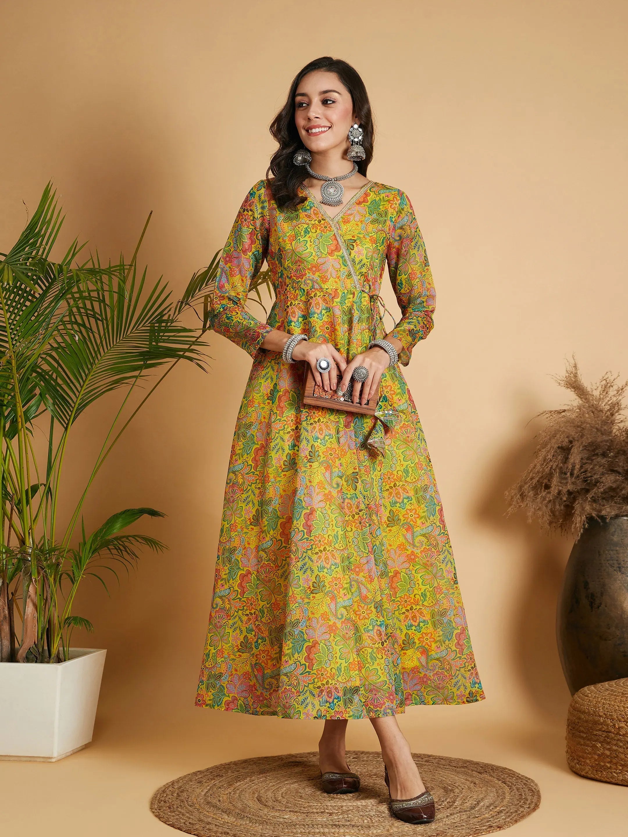 Floral Anarkali Maxi Dress | Designer Lehenga for Women