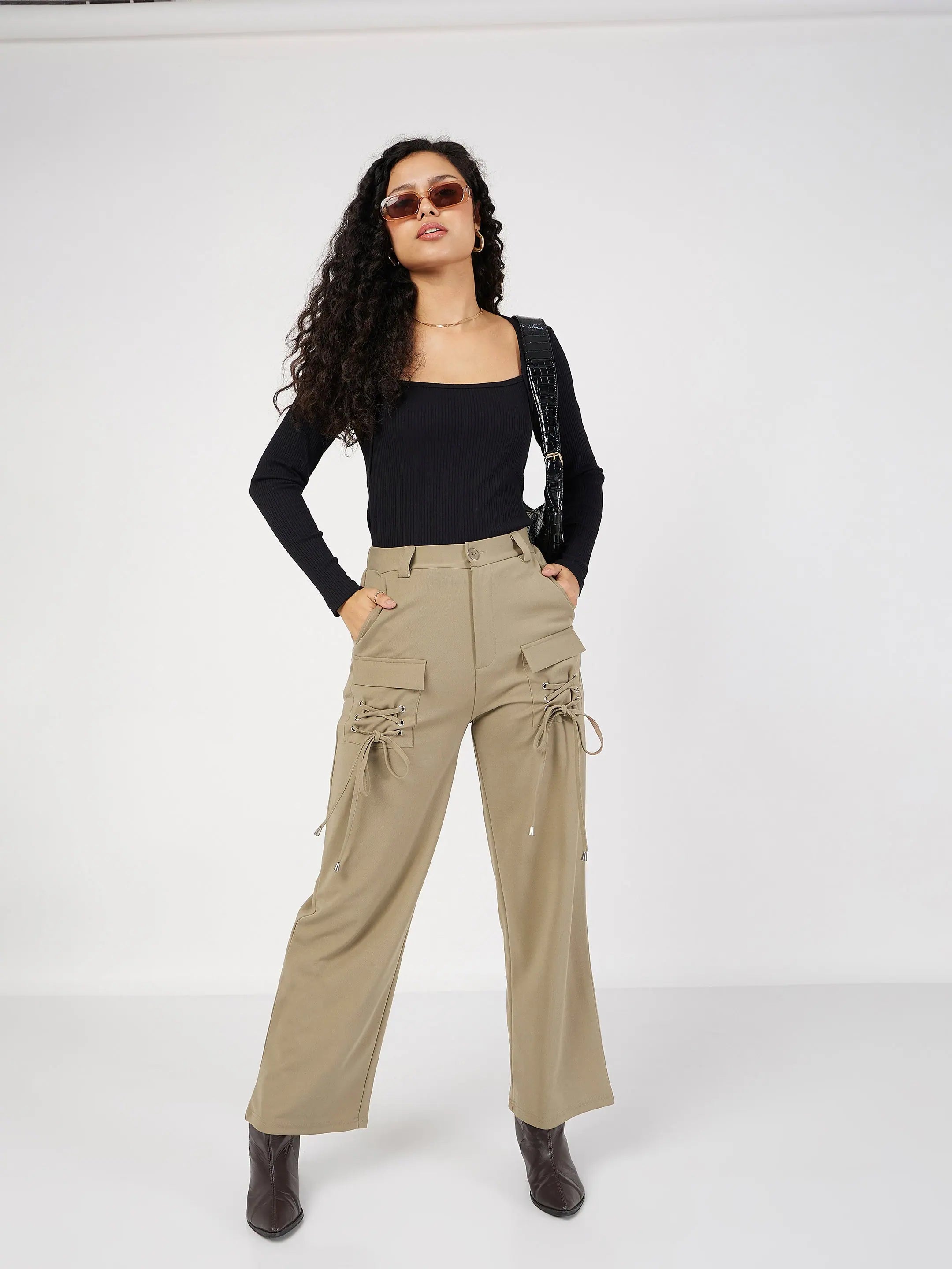 Black Rib Square Neck Top | Women's Tops & Women's Blouses