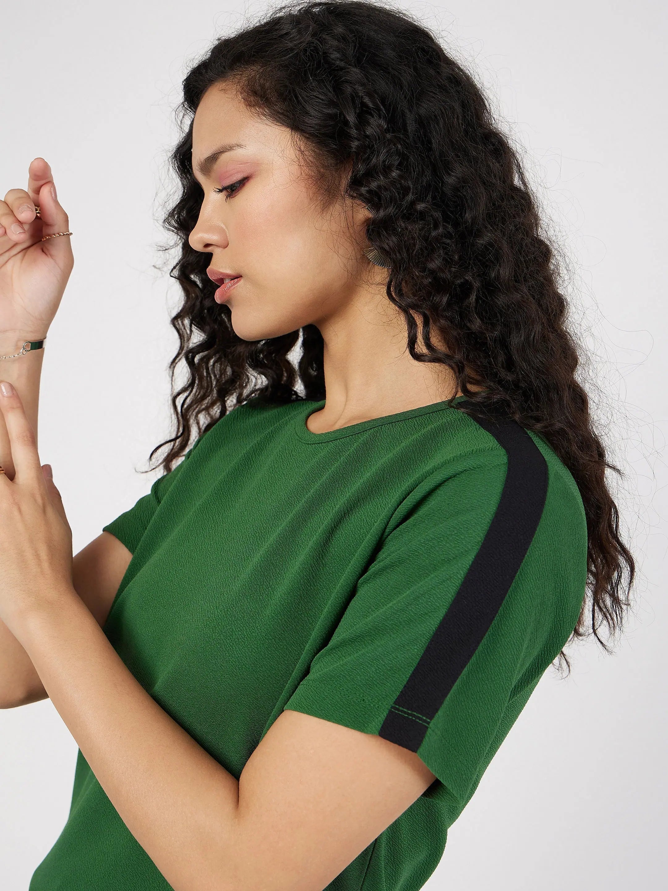 Green T-Shirt & Track Pants | Lehenga Choli for Women