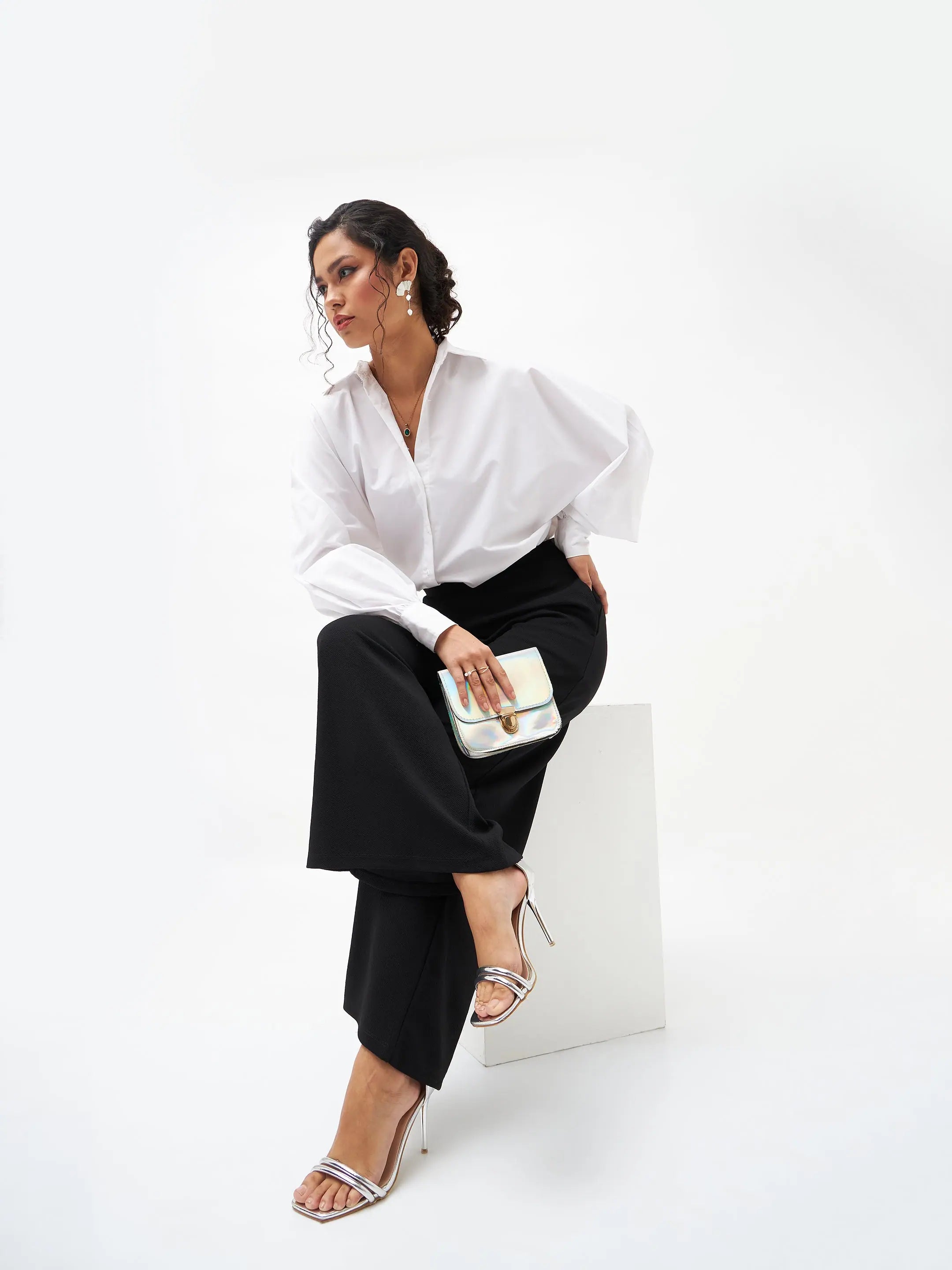 Black Scuba Wide Leg Pants | Women's Western Wear Outfits