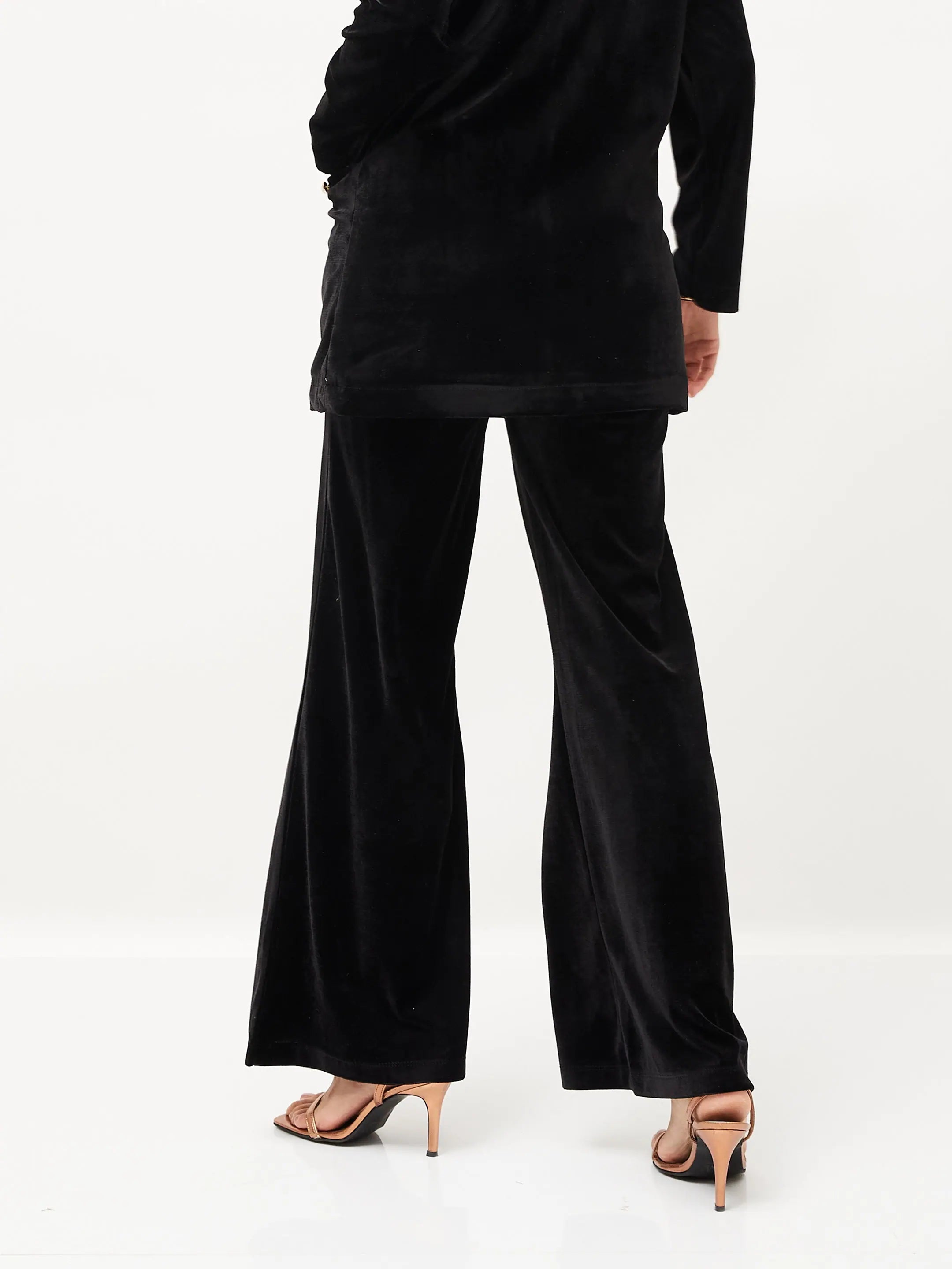 Black Velvet Bell Bottoms - Women's Western Style Pants