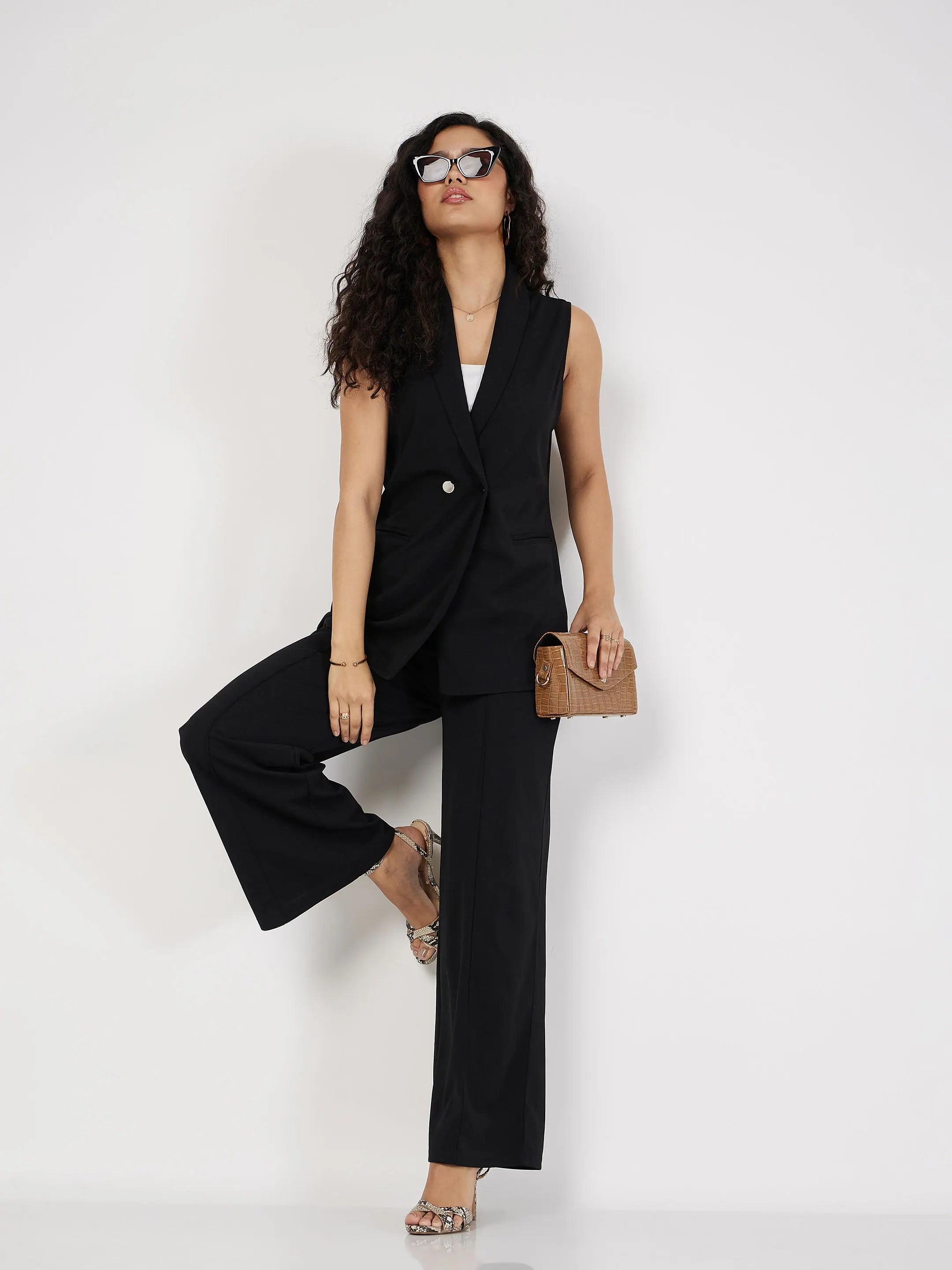 Black Palazzo Pants - Women's Western Wear | Comfort Fit