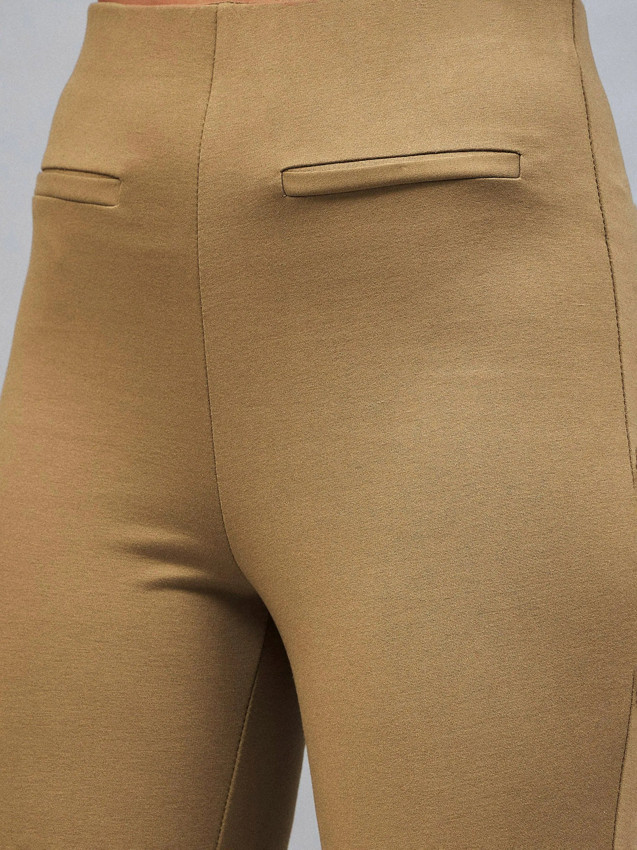 Women's Beige Bell Bottom Pants | Western Outfits for Women