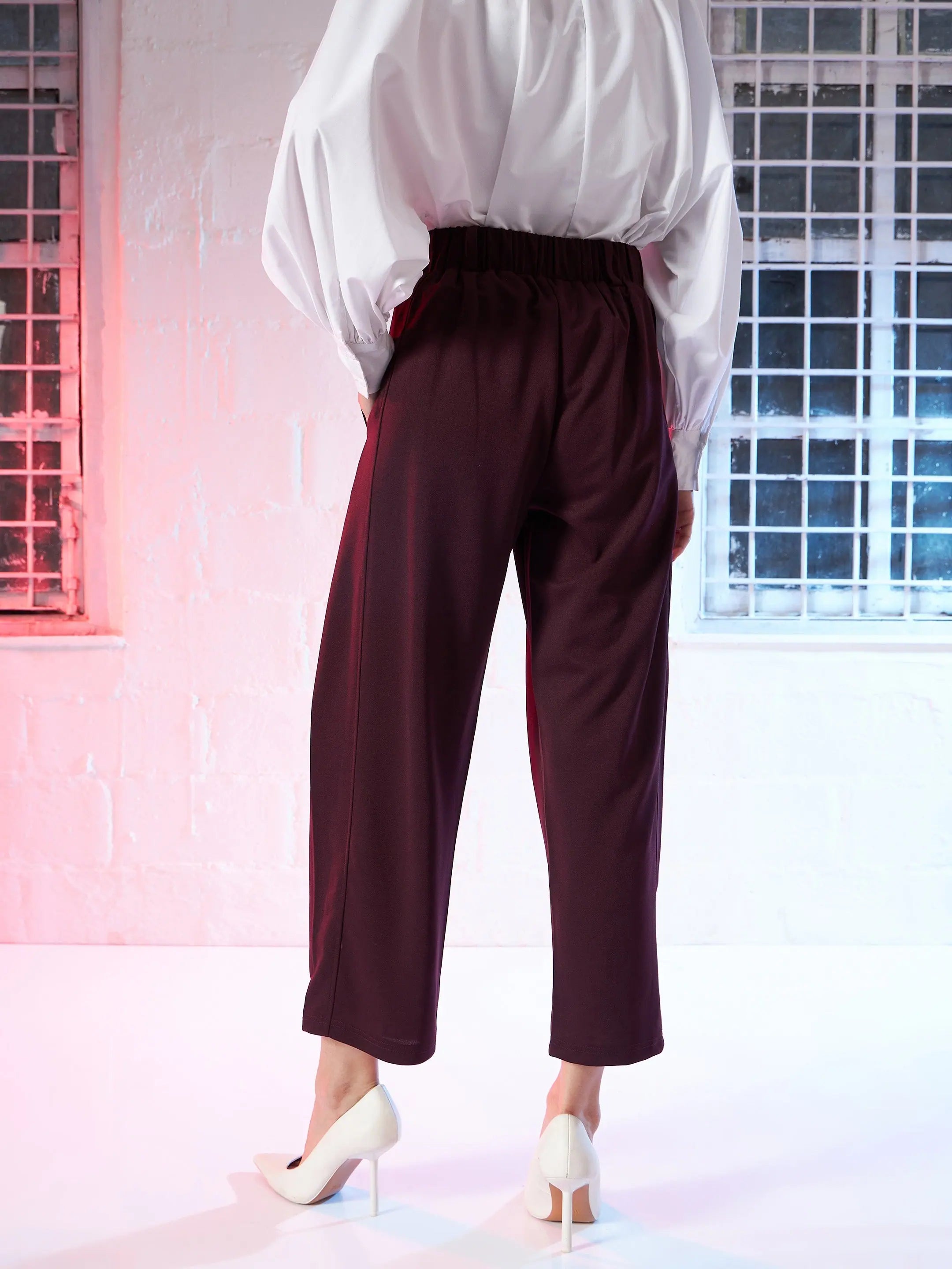 Burgundy Balloon Pants | Women's Western Clothing Online