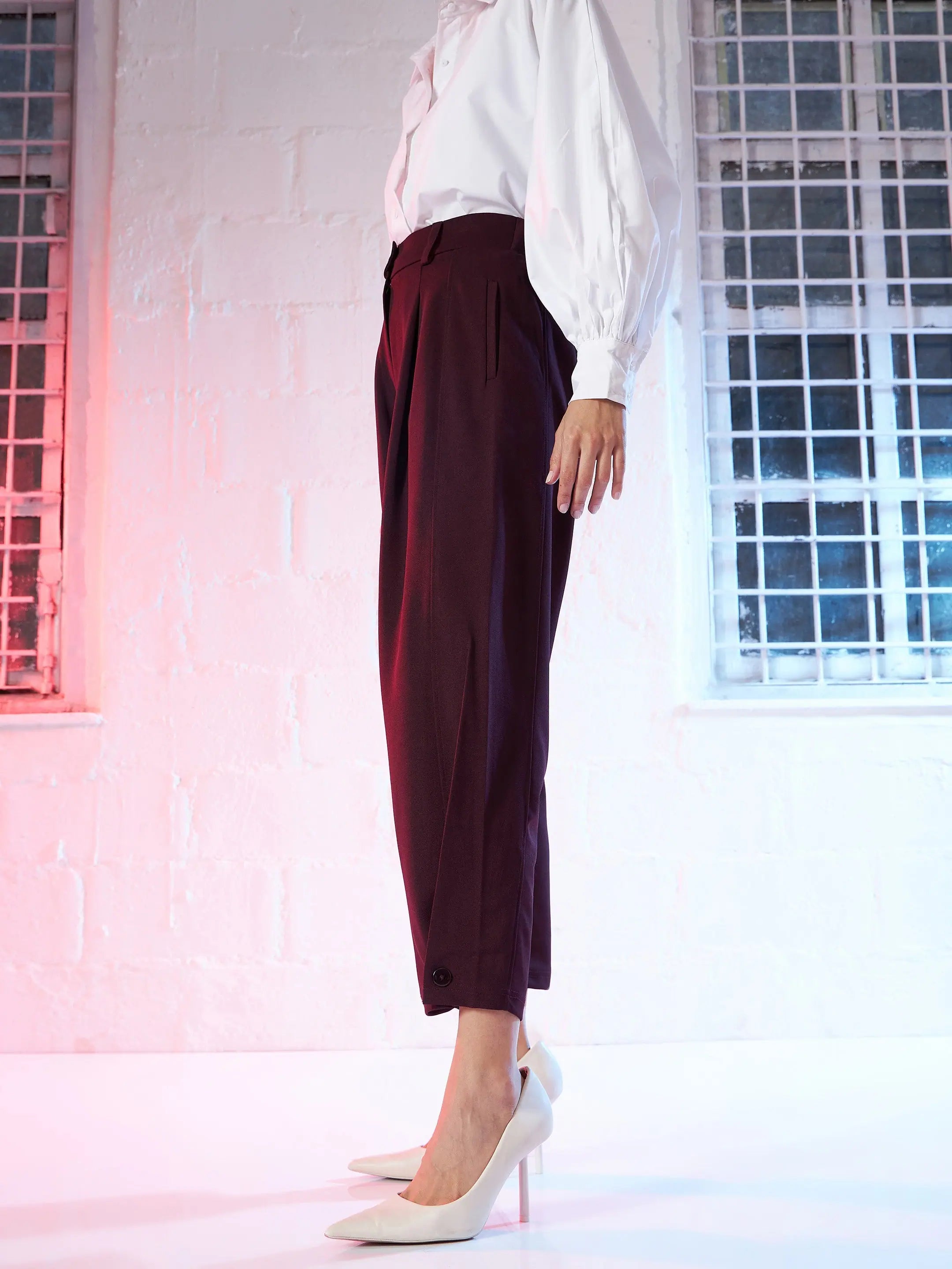 Burgundy Balloon Pants | Women's Western Clothing Online