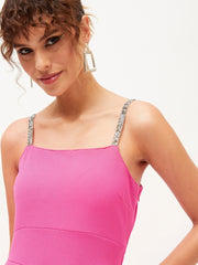 Women Embellished Standard Pink Jumpsuits & Sets