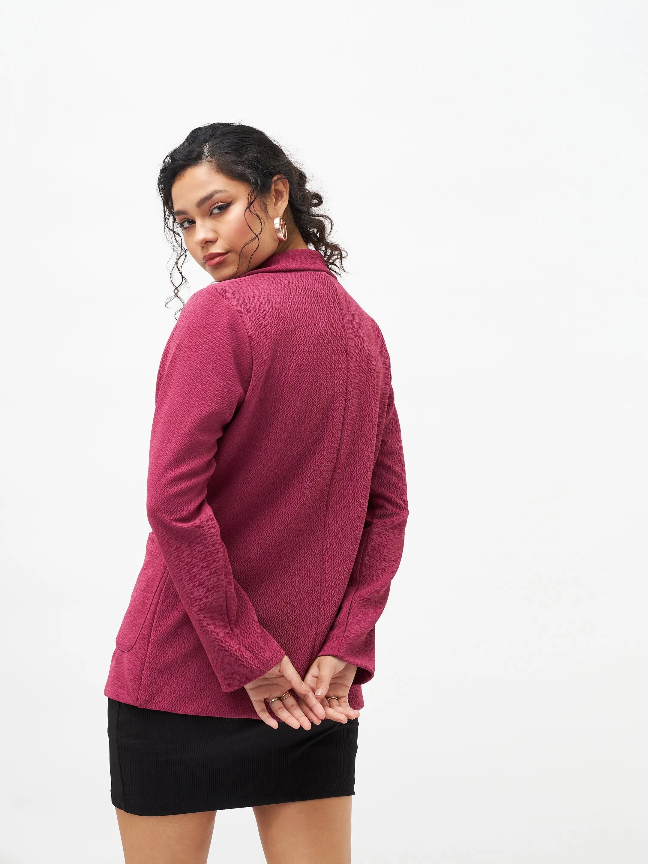 Mauve Slim Fit Blazer | Women's Western Clothing Collection