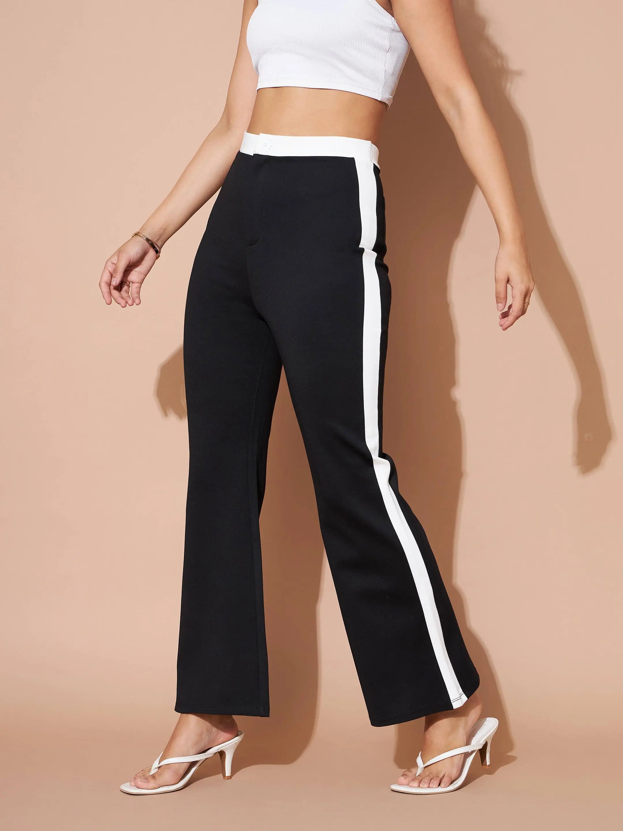 Black & White Color Block Pants | Women's Western Clothing