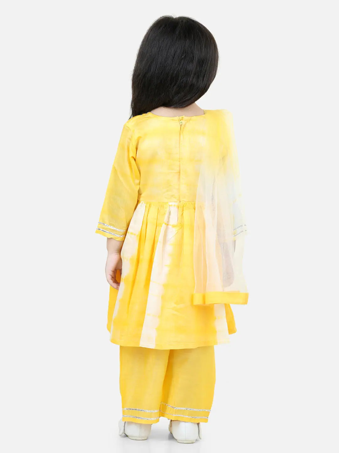 Yellow Cotton Kurti Pant Set for Girls | Girls Indian Wear