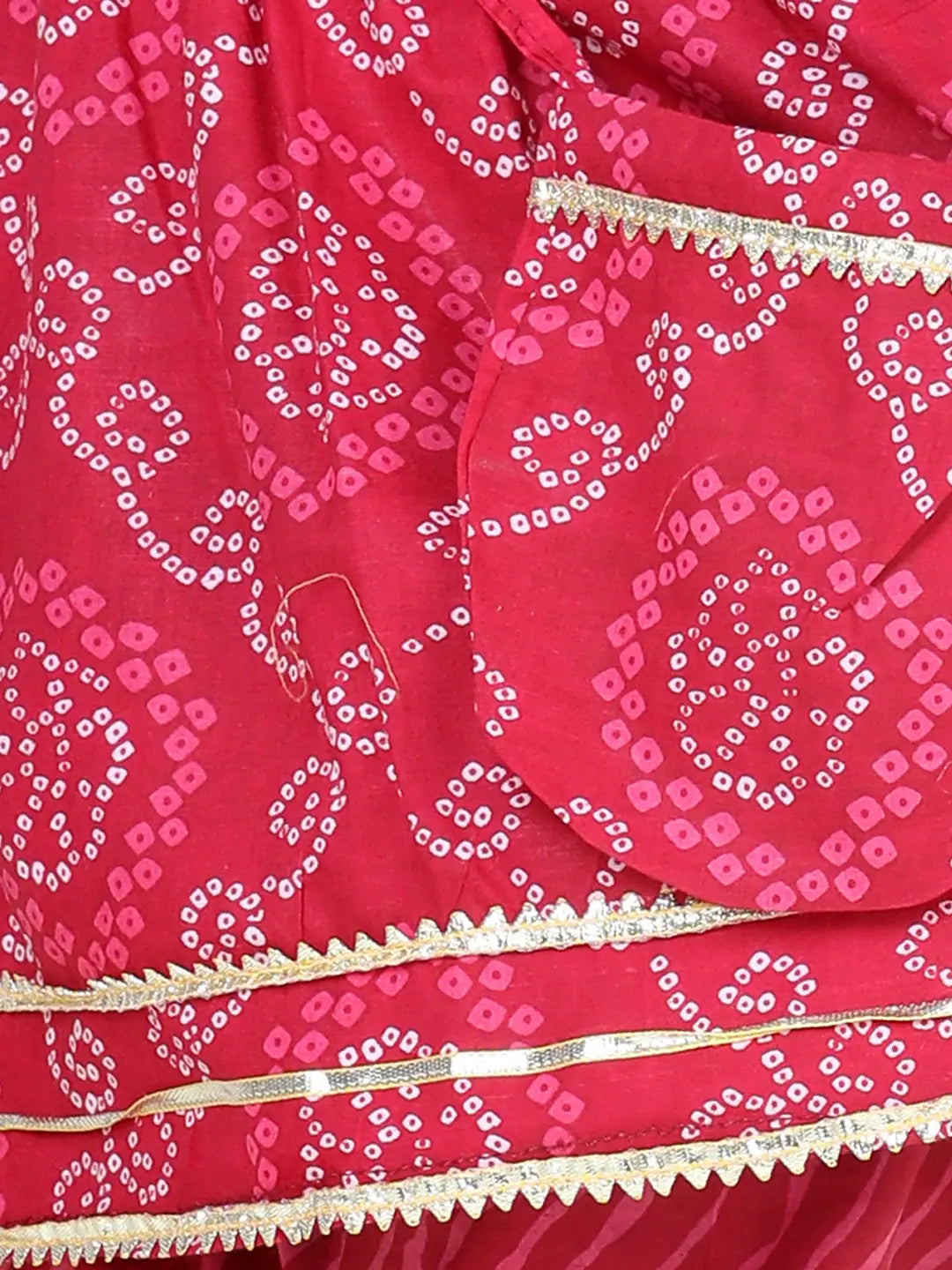 Cotton Printed Kurti Pant Set with Bag - Girls Indian Outfits