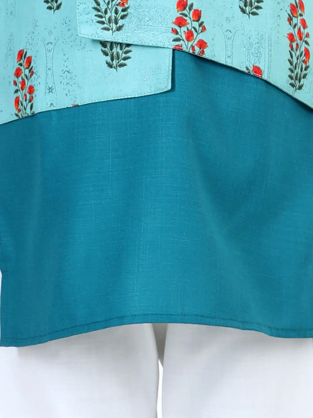 Blue Printed Kurta Pajama with Jacket - Stylish Indian Wear fo...