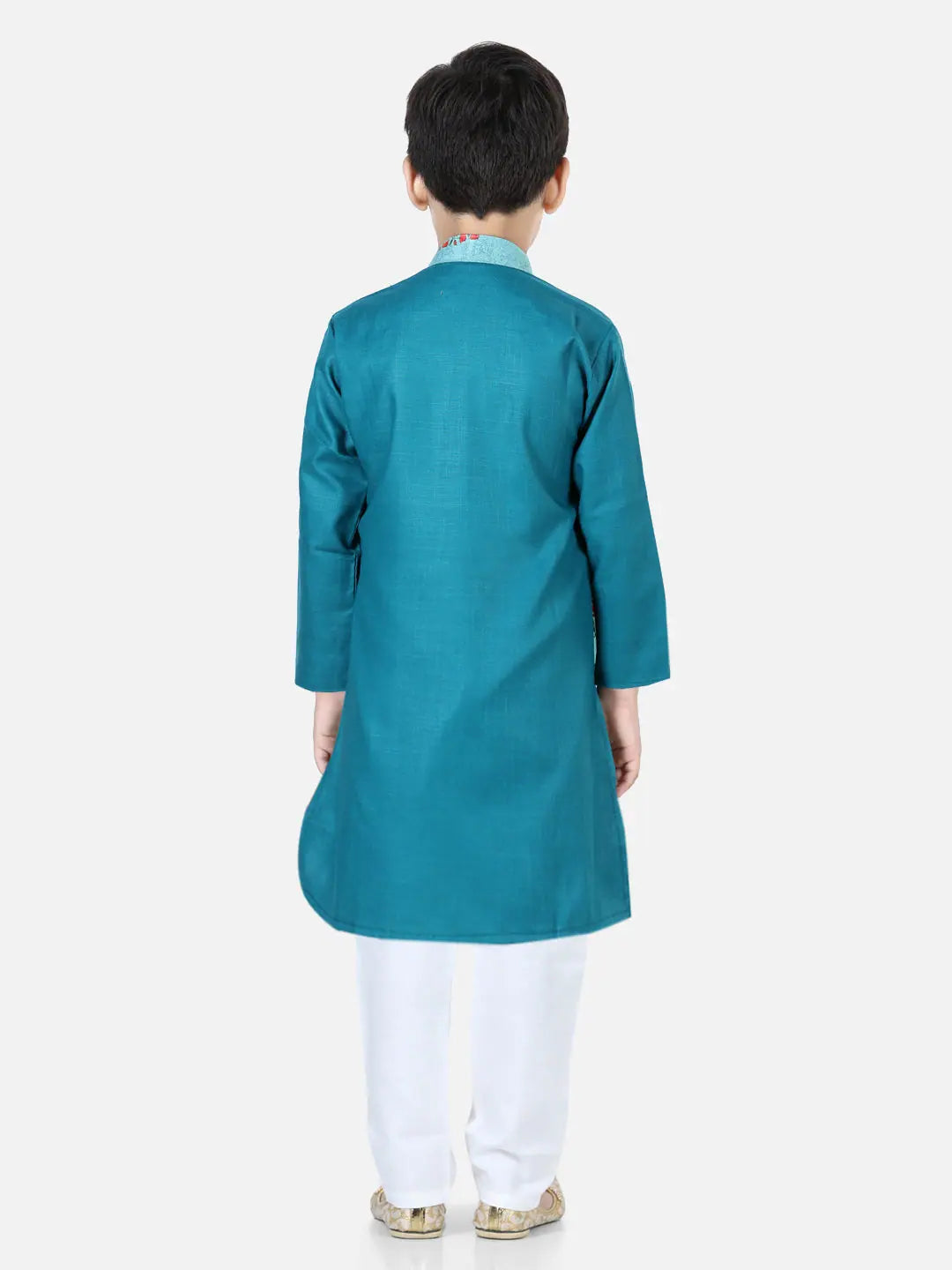Blue Printed Kurta Pajama with Jacket - Stylish Indian Wear fo...