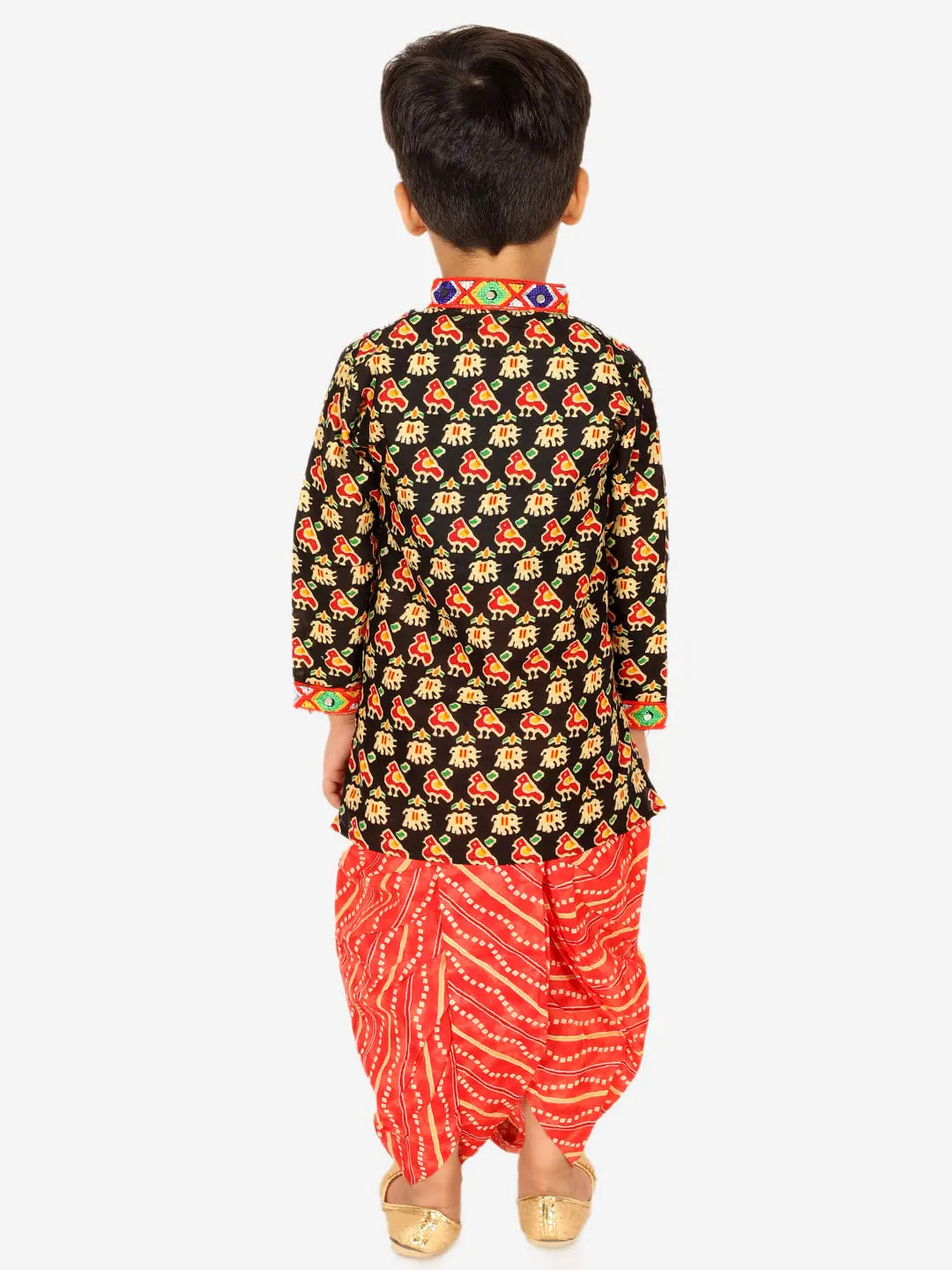 Printed Cotton Kurta Dhoti Set - Boys Indian Wear | BownBee