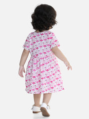 Infant Cotton Jhabla With Bloomer- White