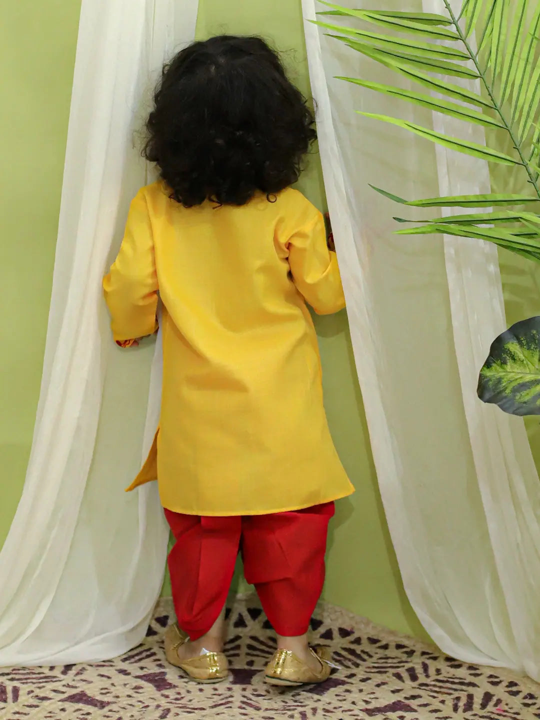 Stylish Indian Wear for Boys - Embroidered Bangali Kurta Dhoti...