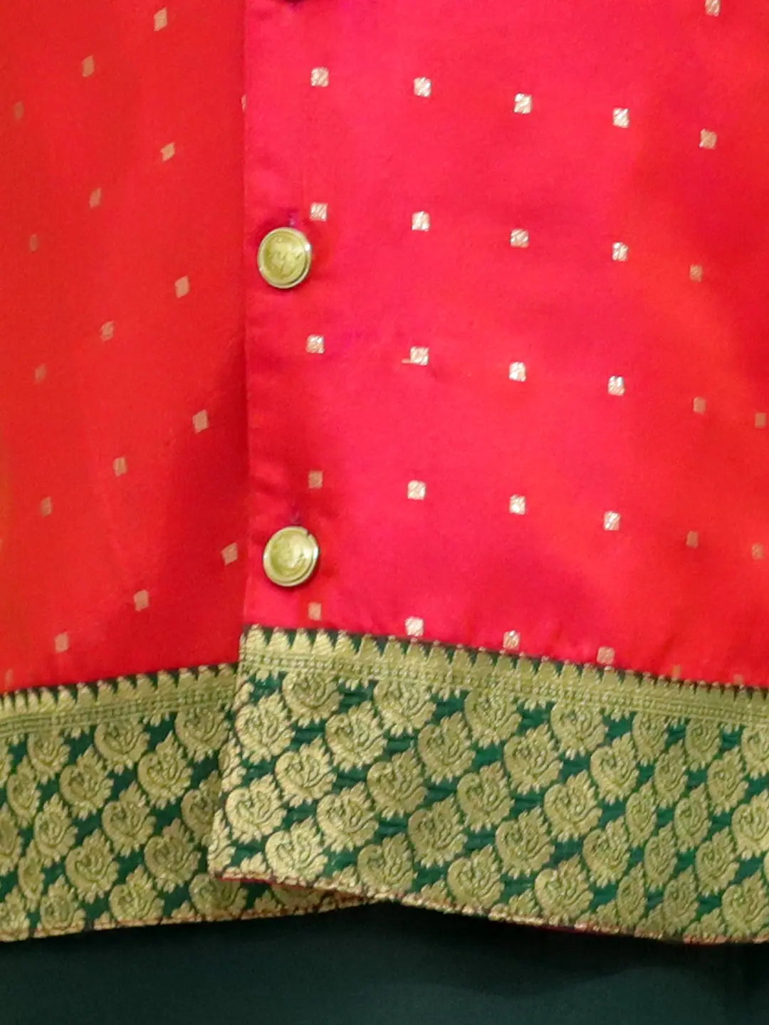 BownBee Boys' Pink Silk Jacket with Kurta Pajama Set