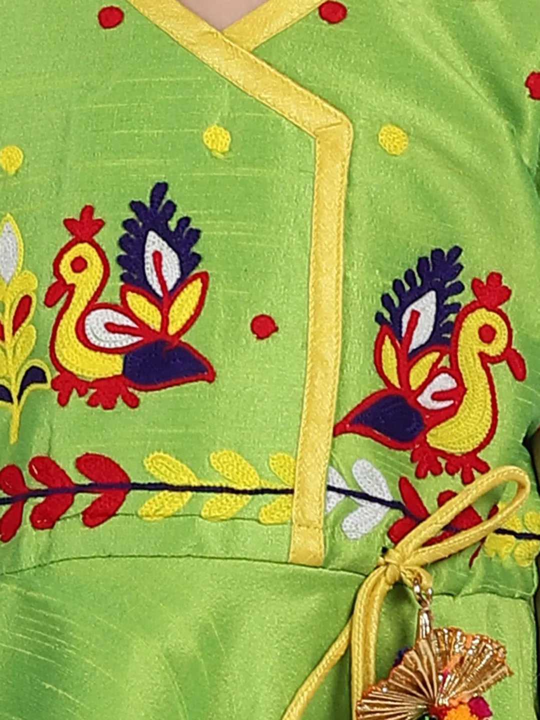 Green Indo Western Clothing Set - Girls Indian Wear, Festive Wear
