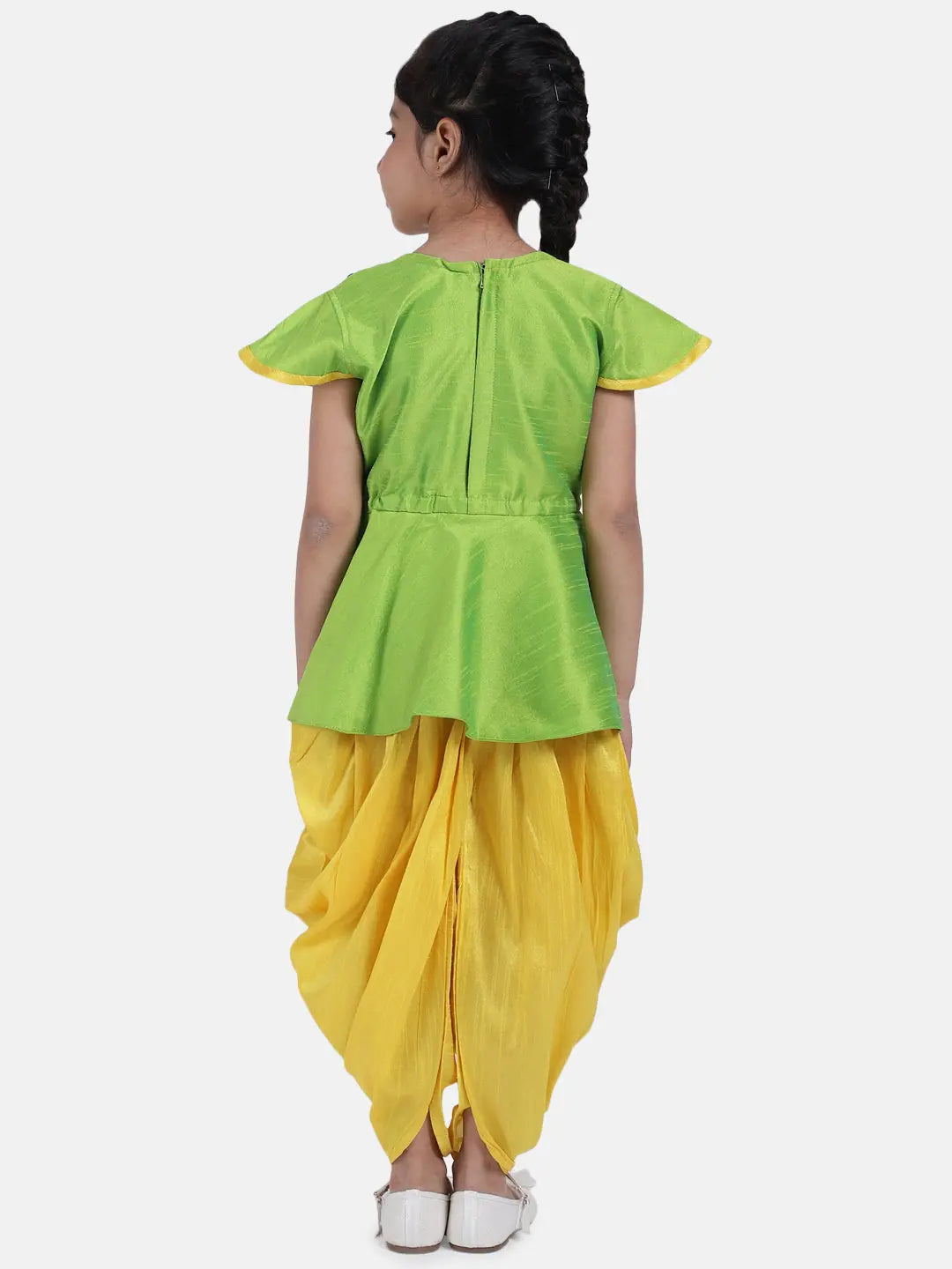 Green Indo Western Clothing Set - Girls Indian Wear, Festive Wear