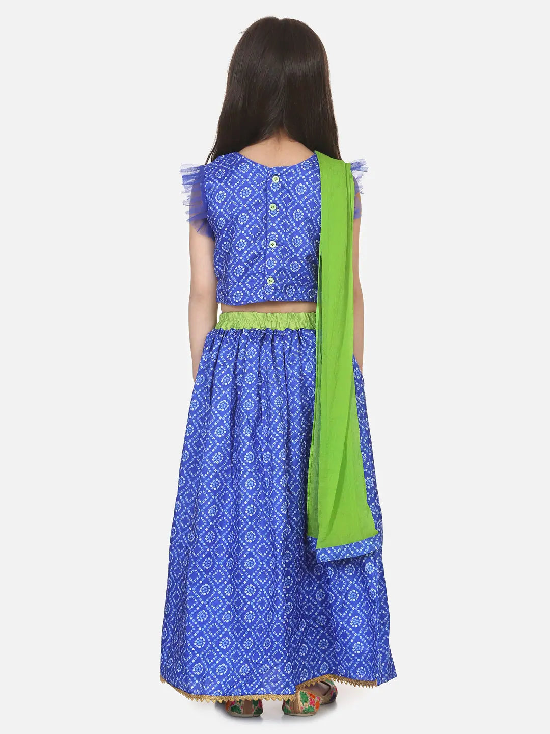 Blue Bandhani Lehenga Choli for Girls | Indian Ethnic Dresses