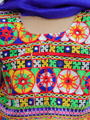 Girls Peacock embroidery Navratri Chaniya Choli with Dupatta- Orange
