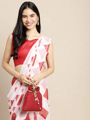 White Solid Women Saree-FF0PVPR4104