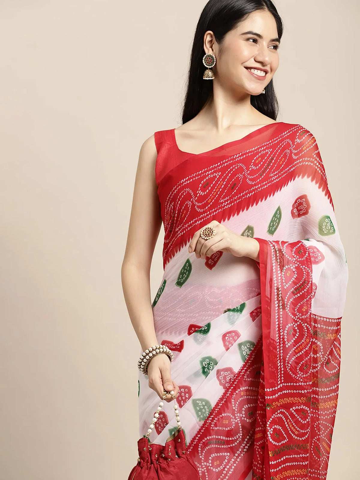 White Solid Women Saree-FF0PVPR4101