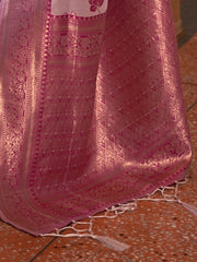 Pink Tassels And Latkans Women Saree-KDVIKA283006