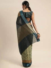 Olive Solid Women Saree