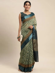 Olive Solid Women Saree