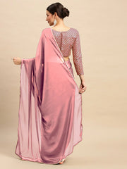 Mauve Sequins Women Saree