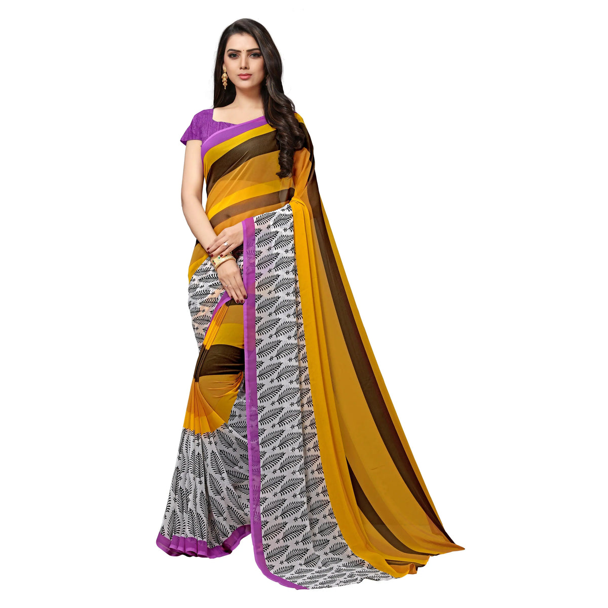 Chiffon No Type Regular Saree-PC1080