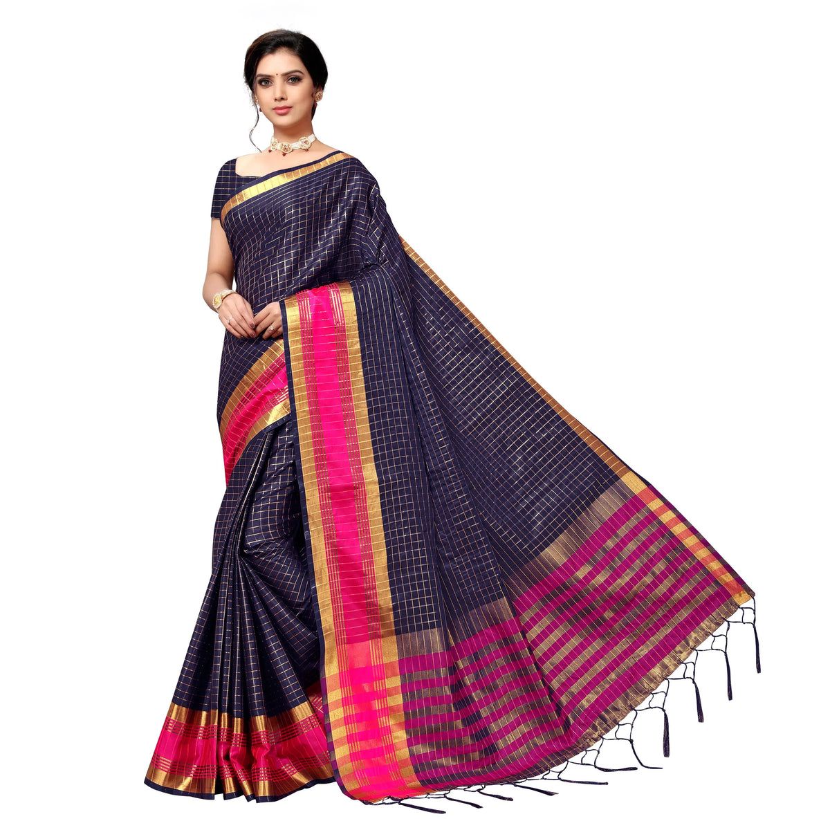 Art Silk No Type Regular Saree-VSAR1134
