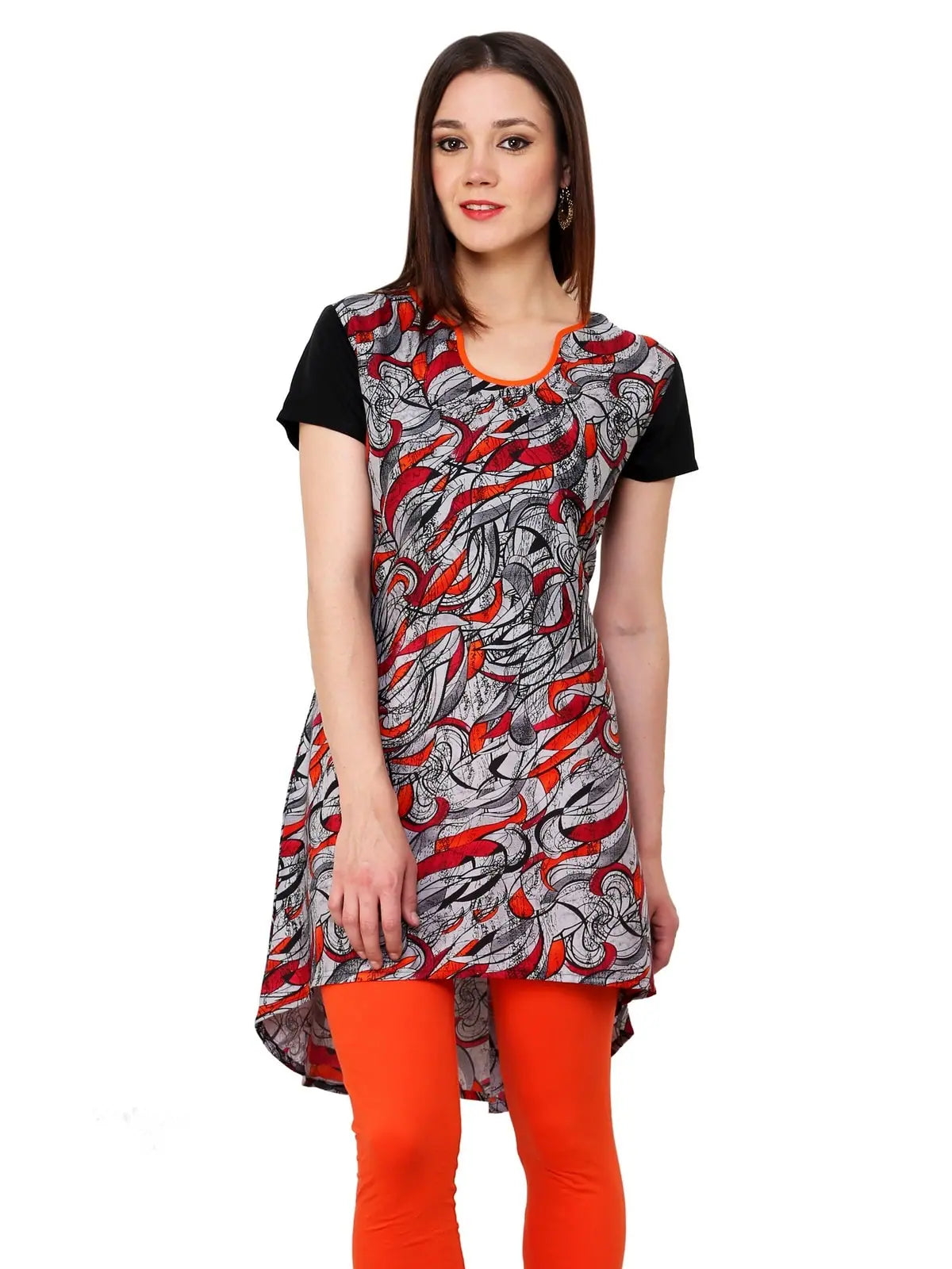 Women's Grey High Low Hem Kurti