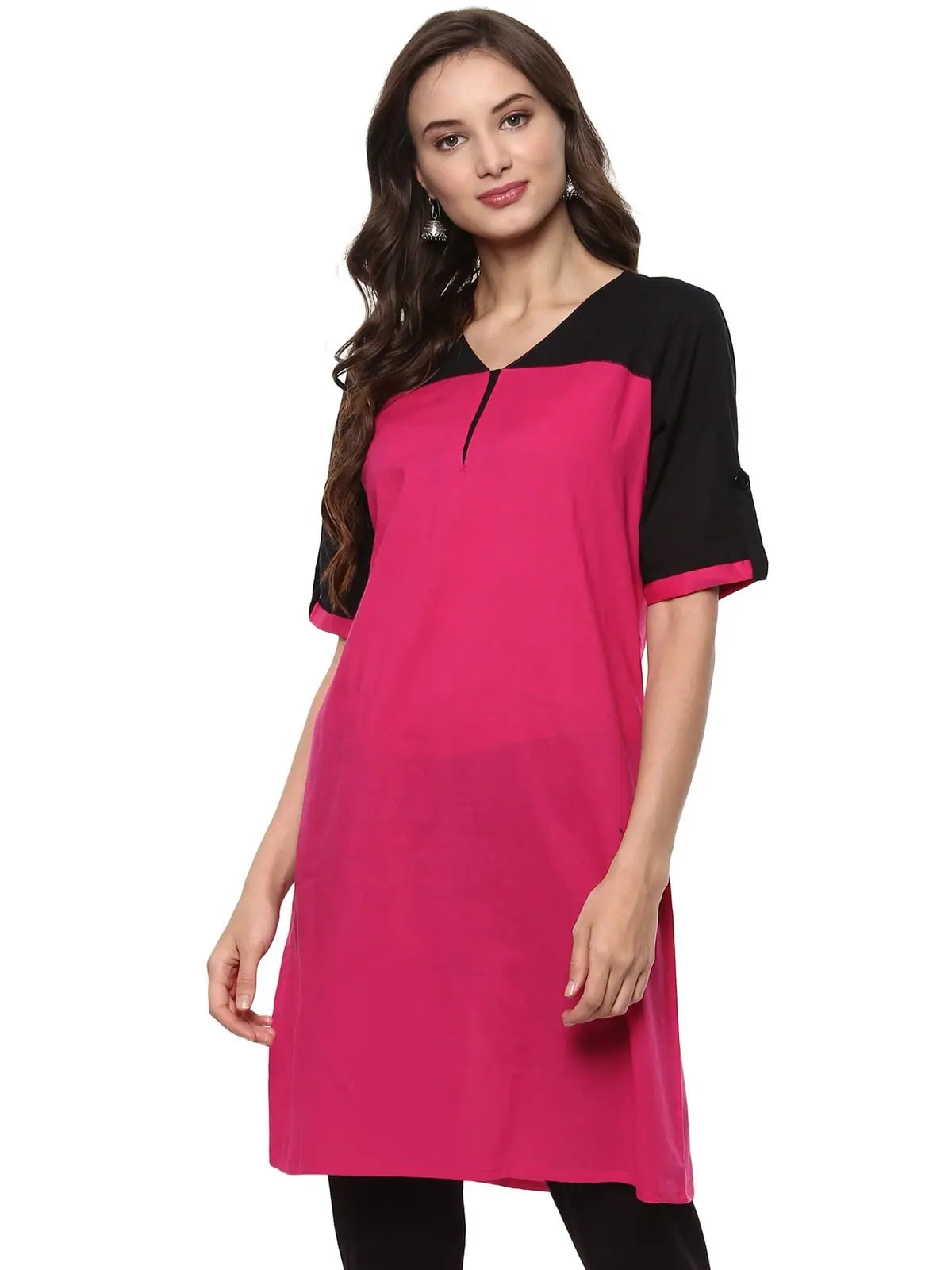 Casual Half Sleeve Solid Women's Kurti-PK90022S