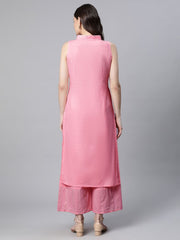 Light Pink Pure Cotton Printed Kurta Palazzo Set-AHKUPZ-COMBO-506